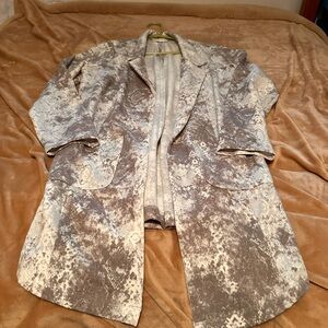 Lularoe Gwen gray print blazer M